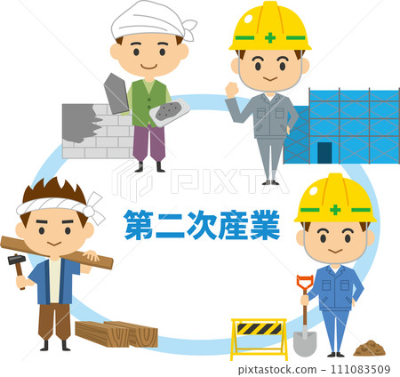 Image illustration of a man working in the secondary industry Image illustration of a man working in the secondary industry 111083509