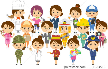 Image illustration of working women 111083510