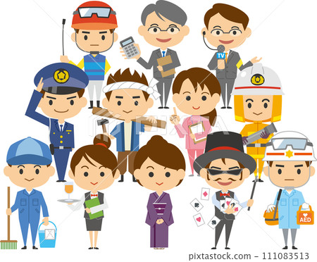 勞動人民形象插畫素材 111083513