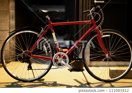 red stylish bicycle red stylish bicycle 111083812