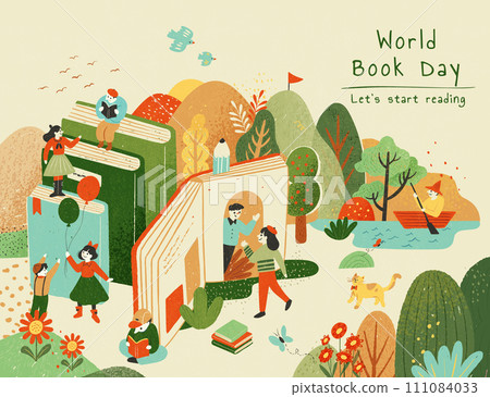 Serene world book day poster 111084033