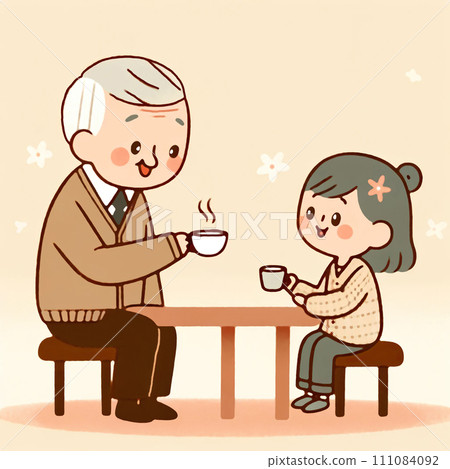 與孫子一起喝茶 111084092