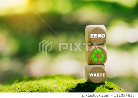Waste recycling for a clean and healthy environment. Zero Waste concept. 111084633