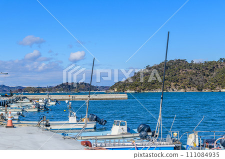 Satohama Fishing Port, a small fishing port in Higashimatsushima, Miyagi Prefecture 111084935