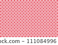 格子圖案和梅花的紅梅色背景材料 111084996