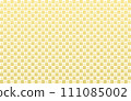 帶有方格圖案和秋葉的金色背景材料 111085002