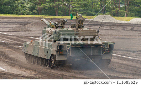 Ground Self-Defense Force Type 90 tank running 111085629