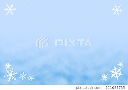 Background illustration material of falling snow image 111085735