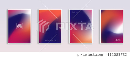 Set of covers design templates gradient abstract backgrounds of business. trendy modern design. applicable for landing pages, covers, brochures, flyers, presentations, banners. Vector design. 111085782