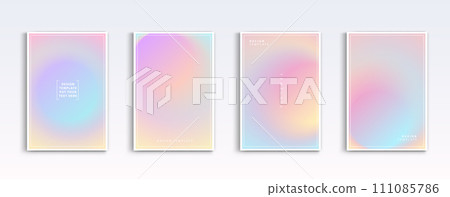 Pastel gradient backgrounds vector set. soft tender yellow, orange, pink, purple and blue colours abstract background for app, web design, webpages, banners, greeting cards. Vector design. Pastel gradient backgrounds vector set. soft tender yellow, orange, pink, purple and blue colours abstract background for app, web design, webpages, banners, greeting cards. Vector design. 111085786