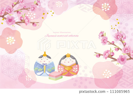 女兒節背景畫水彩 111085965
