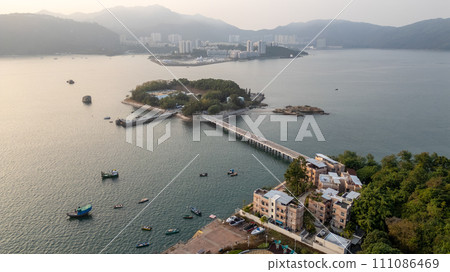 the island Tai Lei with Peng Chau, hk Jan 6 2024 the island Tai Lei with Peng Chau, hk Jan 6 2024 111086469