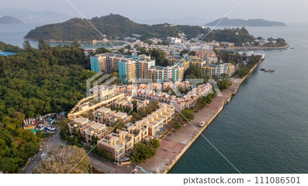 Residential Building at Peng Chau island in Hong Kong Jan 6 2024 Residential Building at Peng Chau island in Hong Kong Jan 6 2024 111086501