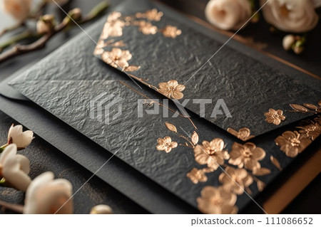 black and gold foil stamped wedding invitations black and gold foil stamped wedding invitations 111086652