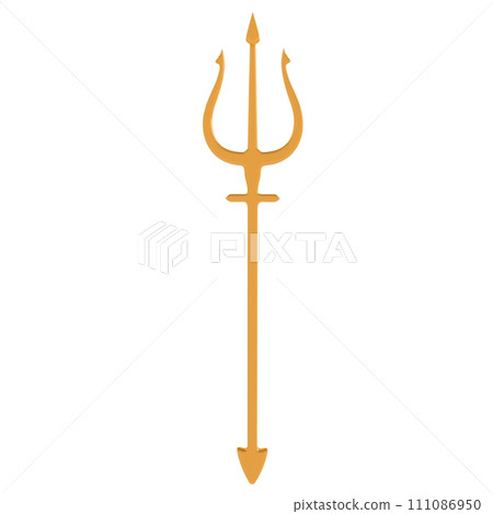 Trident Spear isolated on white background 111086950