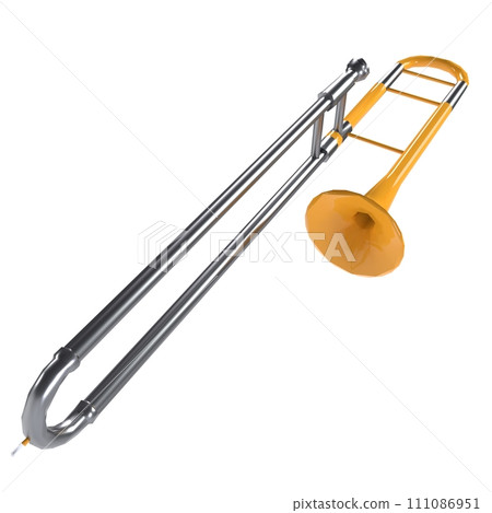 Trombone isolated on white background 111086951