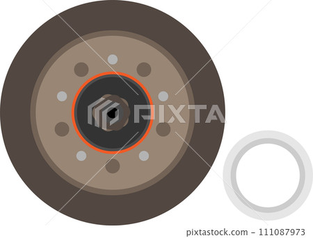 Car tire hub ring image material 111087973