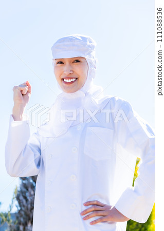 Food sanitation manager fist pumping 111088536