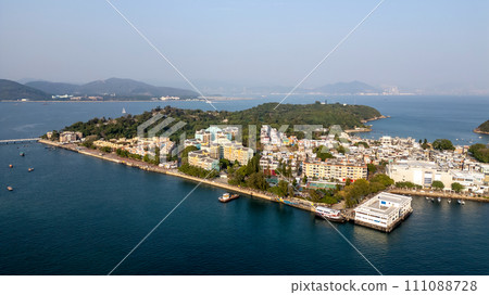 Residential Building at Peng Chau island in Hong Kong Jan 6 2024 Residential Building at Peng Chau island in Hong Kong Jan 6 2024 111088728
