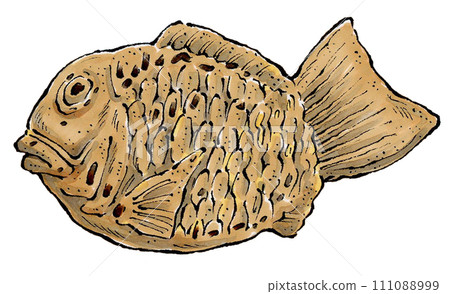 鯛魚燒手繪插畫 111088999