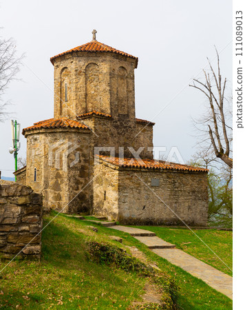Spring landscape with Church of Archangel in Nekresi monastery Spring landscape with Church of Archangel in Nekresi monastery 111089013