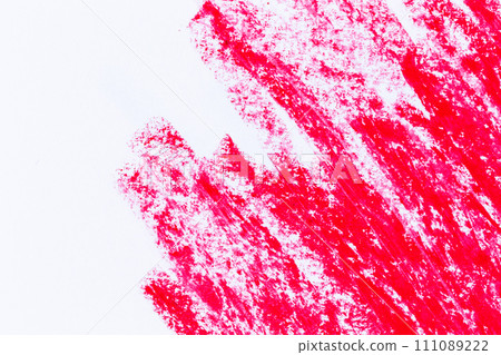 Red grungy crayons strockes texture background 111089222