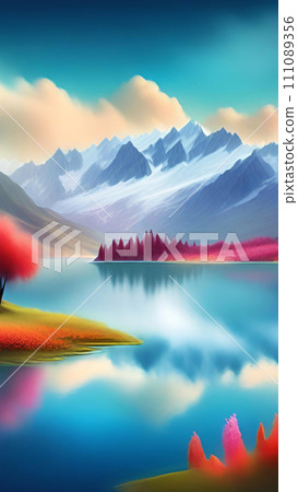 Mountain lake and colorful trees wallpapers for I pad, Notebook cover, I phone, tab mobile high quality images Mountain lake and colorful trees wallpapers for I pad, Notebook cover, I phone, tab mobile high quality images 111089356