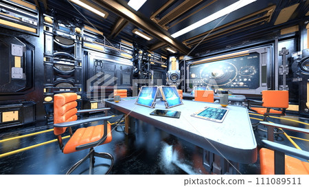 Conference room inside the spaceship 111089511