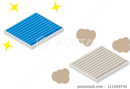 Isometric car air conditioner filter image material 111089740