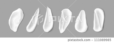 Set of scrub cream swatches 111089985