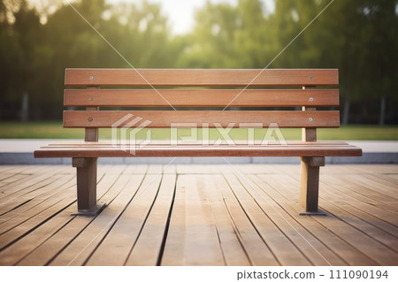 Wooden Bench on a Deck Wooden Bench on a Deck 111090194