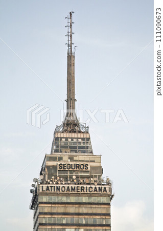 Mexico City, Mexico. Jan 11, 2024. the top of Torre Latinoamericana a skyscraper in downtown Mexico City. 111090673