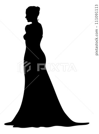 Bride Bridal Wedding Dress Silhouette Woman Design 111091113