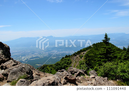 Kurodarayama mountain road, view of Sakudaira from Tomi's head Kurodarayama mountain road, view of Sakudaira from Tomi's head 111091448