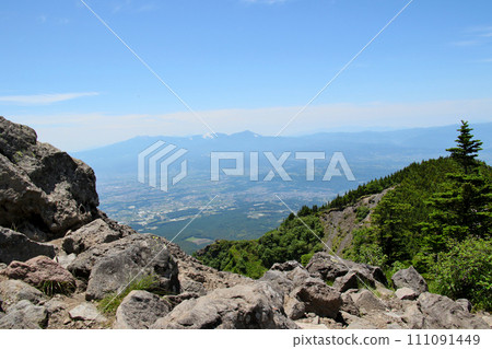 Kurodarayama mountain road, view of Sakudaira from Tomi's head Kurodarayama mountain road, view of Sakudaira from Tomi's head 111091449