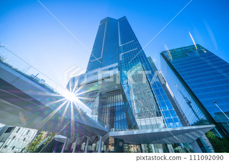 Tokyo cityscape in Japan View of the Toranomon Hills Station Tower and buildings that opened today = October 6, 2020 Tokyo cityscape in Japan View of the Toranomon Hills Station Tower and buildings that opened today = October 6, 2020 111092090