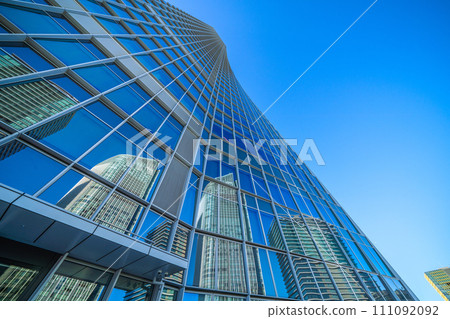 Tokyo cityscape in Japan, looking at Toranomon Hills Station Tower, which opened today, etc. = October 6, 2020 Tokyo cityscape in Japan, looking at Toranomon Hills Station Tower, which opened today, etc. = October 6, 2020 111092092