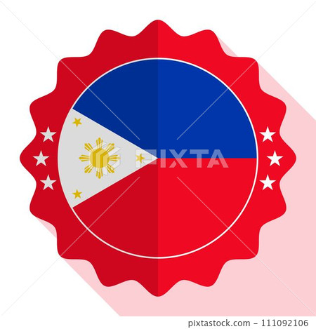 Philippines quality emblem, label, sign, button. Vector illustration. 111092106