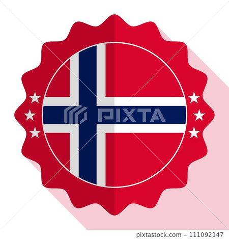 Norway quality emblem, label, sign, button. Vector illustration. Norway quality emblem, label, sign, button. Vector illustration. 111092147