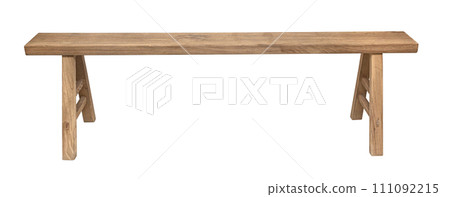 Wooden bench isolated 111092215