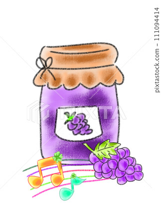 Illustration of delicious homemade jam Illustration of delicious homemade jam 111094414