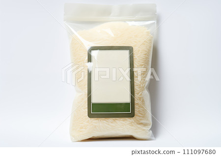 Packaging of rice isolated on white background. Packaging template. Mockup 111097680