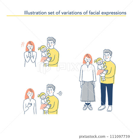 年輕家庭的表情變化 111097739