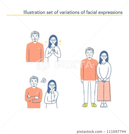 Couple's expression variations 111097744