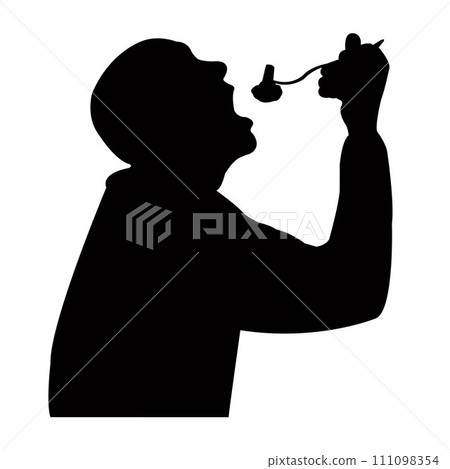 a man head silhouette vector a man head silhouette vector 111098354