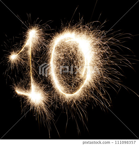 Sparkling numbers on a dark background Sparkling numbers on a dark background 111098357