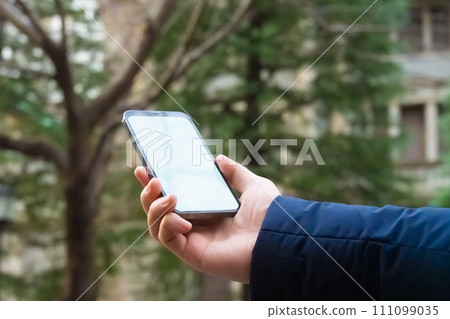 people walking around town people walking around town 111099035