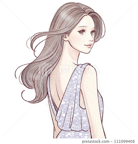 Illustration material of women and girls Illustration material of women and girls 111099408