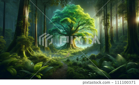Mysterious forest (AI image) Mysterious forest (AI image) 111100371