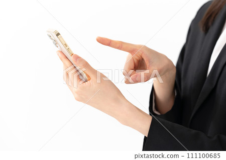 女商人智慧型手機不露面 111100685